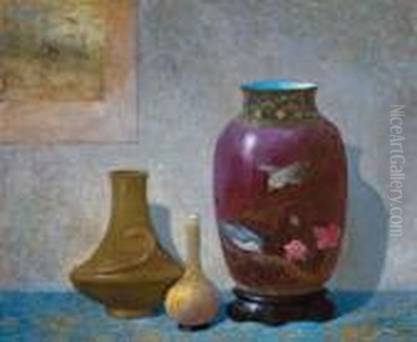 Plum Colored Cloisonne by Ernest Albert