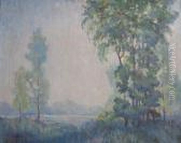 Landscape In Spring Oil Painting by Ernest Albert