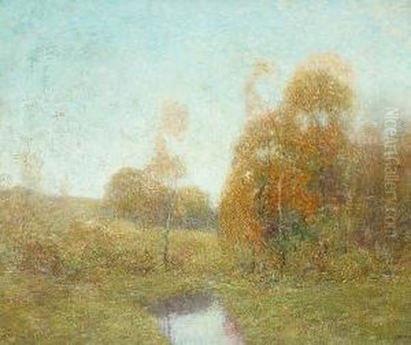 Connecticut Landscape Oil Painting by Ernest Albert