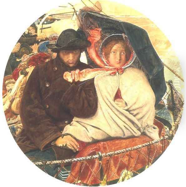 The Last of England 1852-55 Oil Painting by Ford Madox Brown