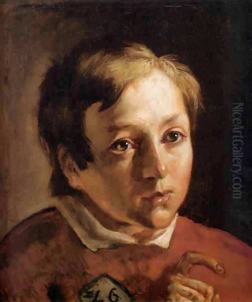 Head of a Page Boy Oil Painting by Ford Madox Brown