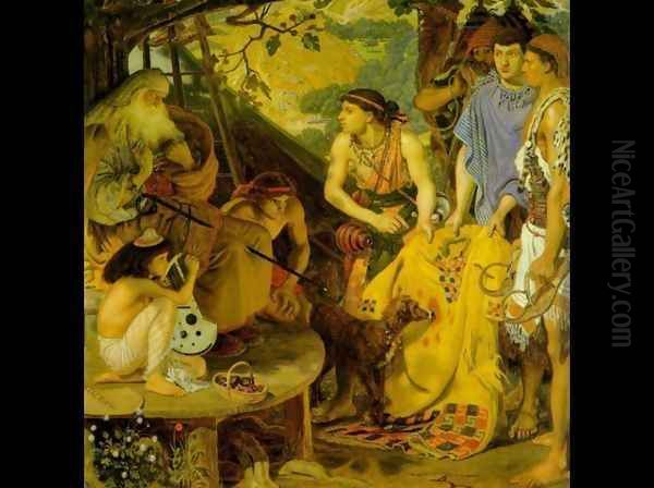 The Coat of Many Colors Oil Painting by Ford Madox Brown