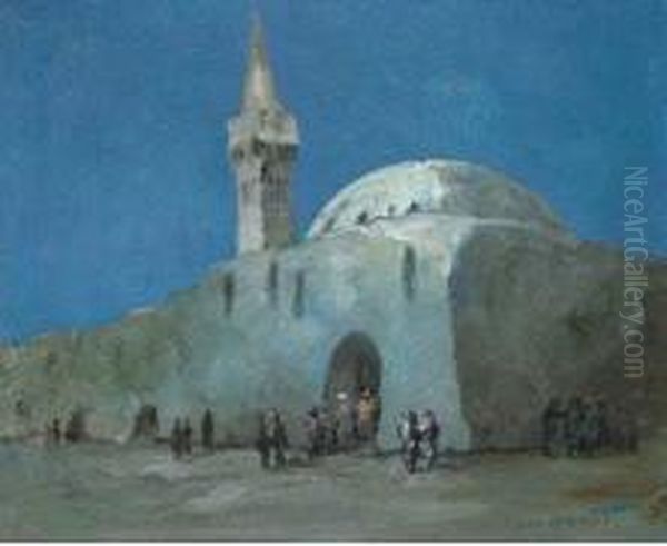 Moschea In Notturno Oil Painting by Gino Albieri