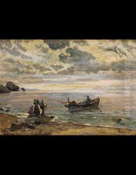 Il Ritorno Del Pescatore Oil Painting by Luca Albino