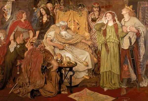 Cordelia's Portion Oil Painting by Ford Madox Brown