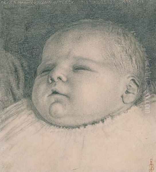 A study of 'Oliver Madox Brown' Oil Painting by Ford Madox Brown