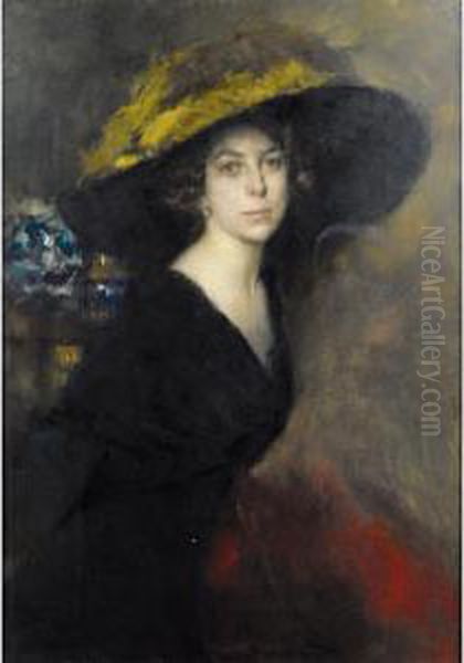 Portrait De Femme Oil Painting by Ambrogio Antonio Alciati