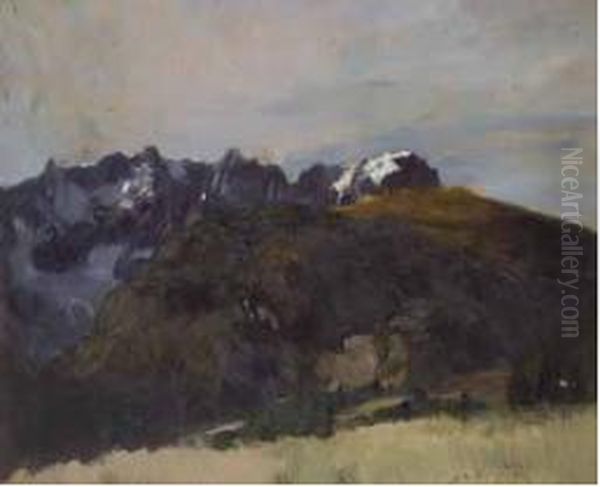 Paesaggio Montano Oil Painting by Ambrogio Antonio Alciati