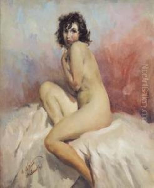 Nudo Femminile Oil Painting by Ambrogio Antonio Alciati