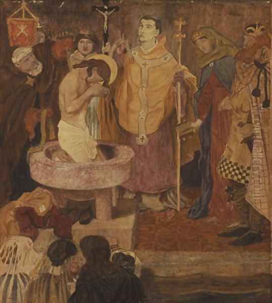 The Baptism of St. Oswald Oil Painting by Ford Madox Brown