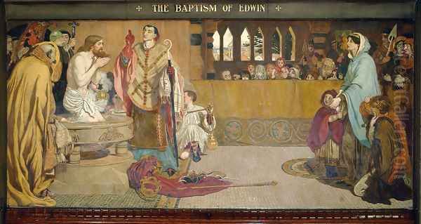 The Baptism of Edwin Oil Painting by Ford Madox Brown