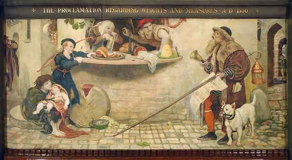 The Proclamation regarding Weights and Measures Oil Painting by Ford Madox Brown