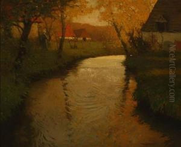 The Whirling Brook Oil Painting by George Ames Aldrich