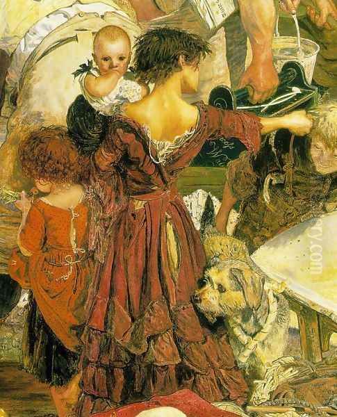 Work (detail 1) Oil Painting by Ford Madox Brown