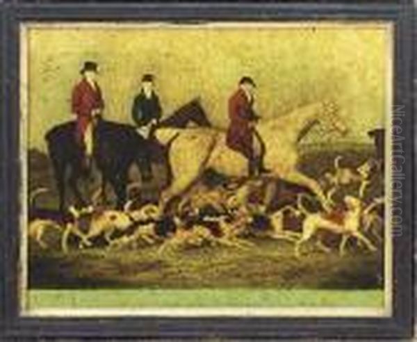 The Earl Of Derby's Stag Hounds Oil Painting by George Ames Aldrich