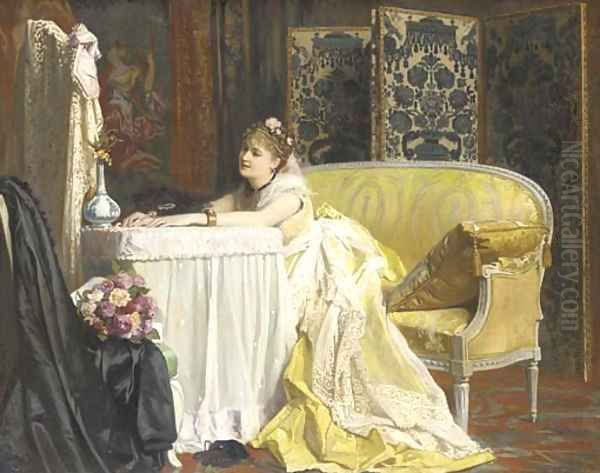 After the Ball Oil Painting by Charles Baugniet