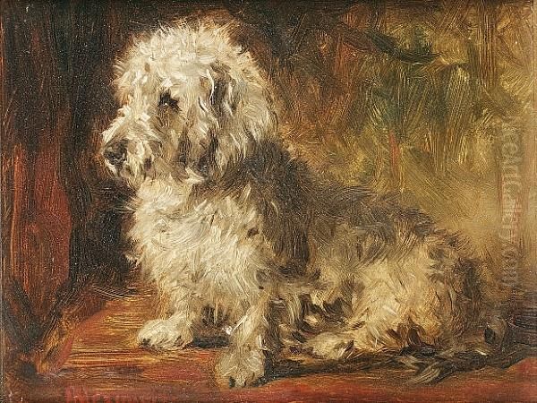 A Dandie Dinmont Oil Painting by Robert L. Alexander