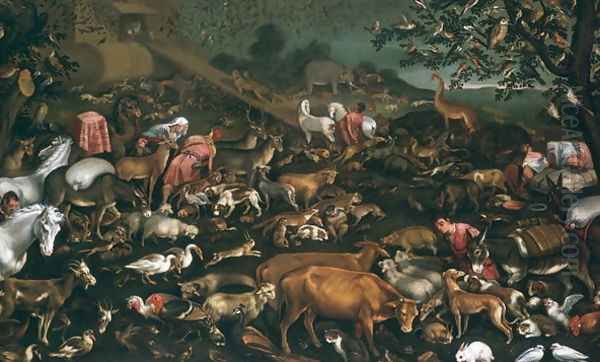 The Animals Guided onto Noah's Ark Oil Painting by Jacopo Bassano (Jacopo da Ponte)