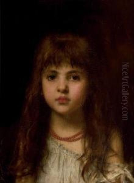 Mignon Oil Painting by Alexei Alexeivich Harlamoff