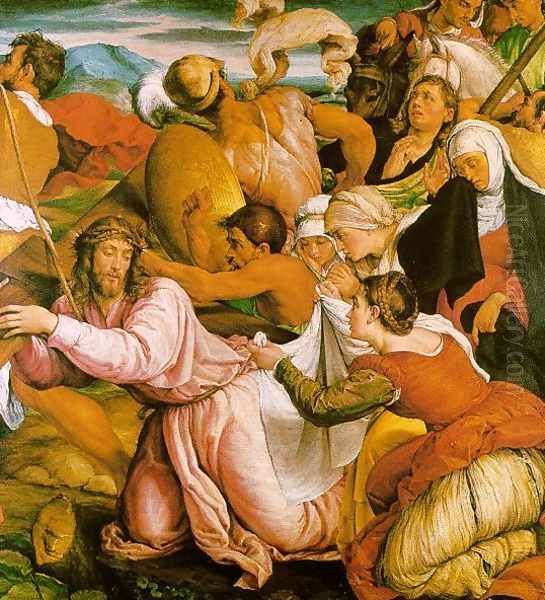 The Way to Calvary c. 1540 Oil Painting by Jacopo Bassano (Jacopo da Ponte)