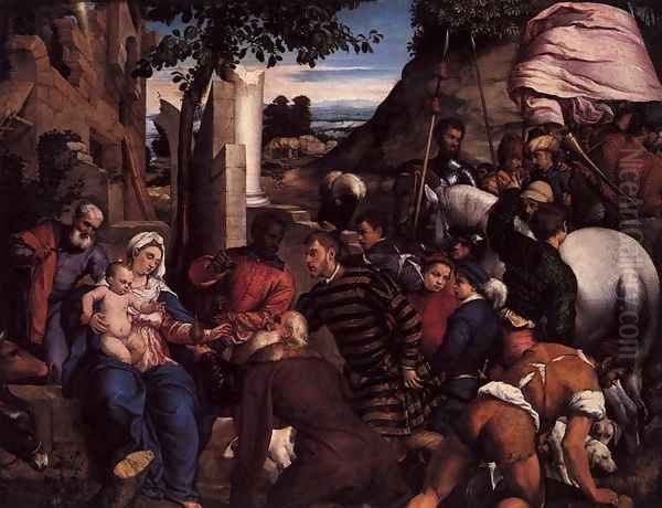 Adoration of the Kings 2 Oil Painting by Jacopo Bassano (Jacopo da Ponte)