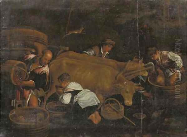 An Allegory of Autumn Oil Painting by Jacopo Bassano (Jacopo da Ponte)