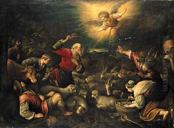 The Annunciation to the Shepherds Oil Painting by Jacopo Bassano (Jacopo da Ponte)