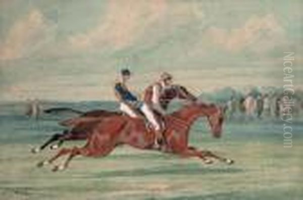 On The Gallops Oil Painting by Samuel Jun Alken