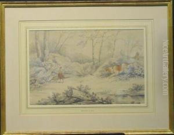 Hunting Pheasants Oil Painting by Samuel Jun Alken