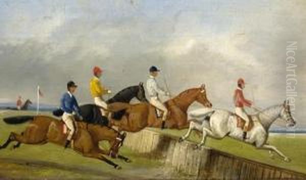 Steeple Chase Oil Painting by Herny Jr Alken