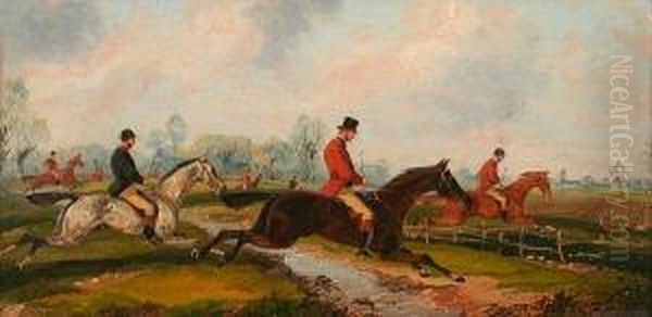 A Hunting Scene, Together With Another Similar, A Pair Oil Painting by Herny Jr Alken