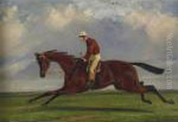 Lord St. Vincent's 'lord Clifden' With J. Osbourne Up, Winner Of The St. Leger Oil Painting by Herny Jr Alken