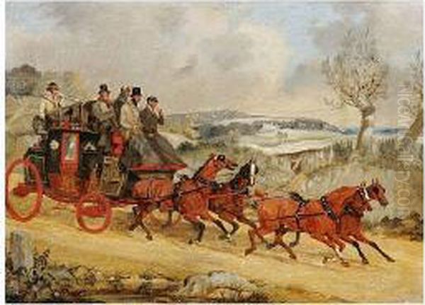 The Dover To London Royal Mail Coach Oil Painting by Herny Jr Alken