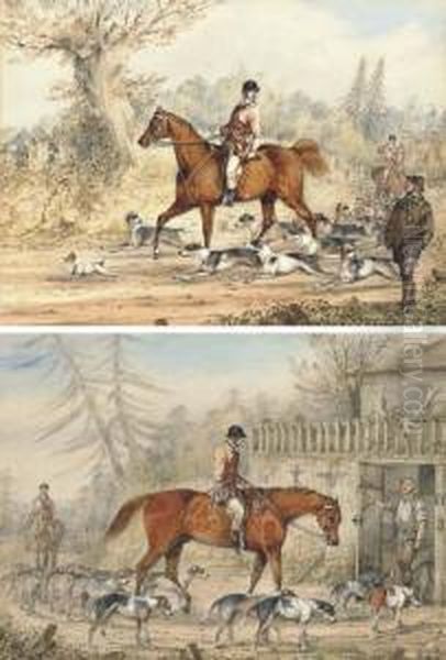 On The Scent; And Returning From The Hunt (both Illustrated) Oil Painting by Herny Jr Alken