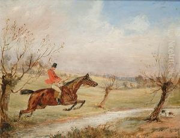 Over The Ditch! Oil Painting by Herny Jr Alken