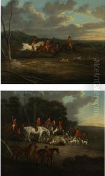 The Find And The Kill: A Pair Oil Painting by Henry Thomas Alken