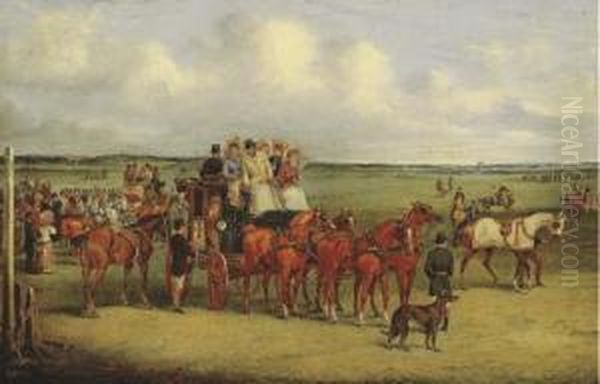 Newmarket Heath Oil Painting by Henry Thomas Alken