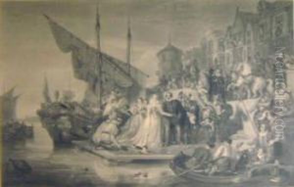 Mary Queen Of Scots At Leith 1561 by Sir William Allan