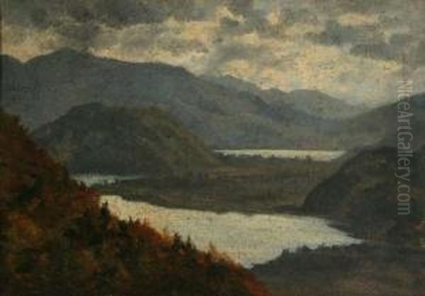 Laghi Di Avigliana Oil Painting by Silvio Allason