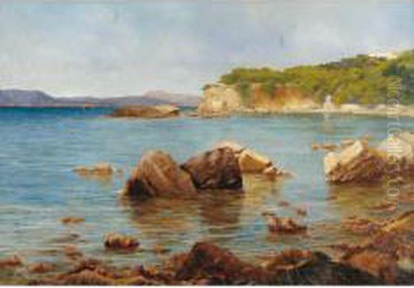 Marina Nel Golfo Di La Spezia Oil Painting by Silvio Allason