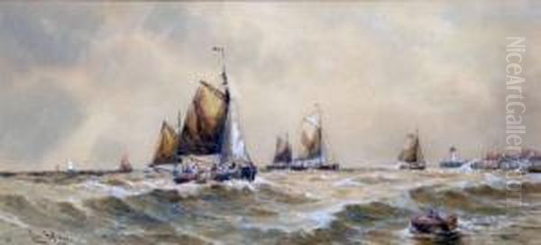 Setting Sail Oil Painting by Charles Frederick Allbon