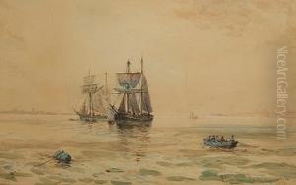 Off Liverpool Oil Painting by Charles Frederick Allbon