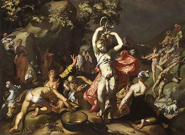 Moses Striking the Rock 1596 Oil Painting by Abraham Bloemaert