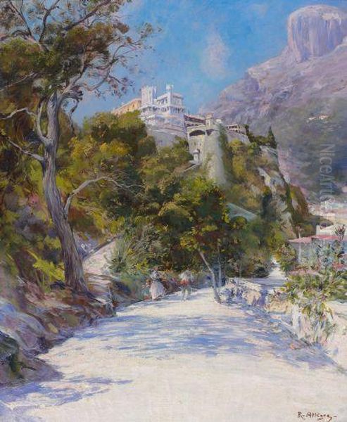 Le Palais De Monaco Oil Painting by Raymond Allegre