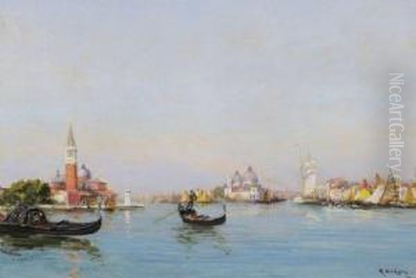 Vue De Venise Oil Painting by Raymond Allegre