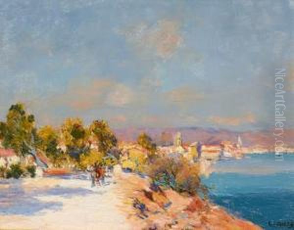 La Corniche Ensoleillee Oil Painting by Raymond Allegre