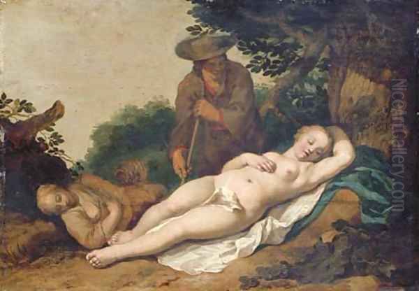 Cimon and Iphigenia Oil Painting by Abraham Bloemaert