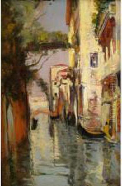 :vue De Venise Oil Painting by Raymond Allegre