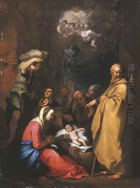 The Adoration of the Shepherds Oil Painting by Abraham Bloemaert