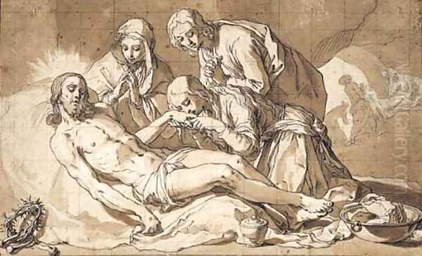 The Lamentation Oil Painting by Abraham Bloemaert